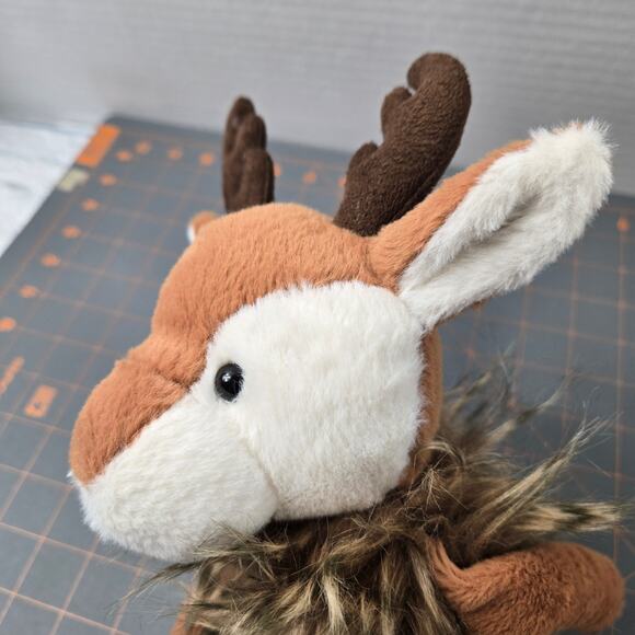 Aurora Fancifur Brown Tan Deer Antlers Long Two Tone Luxurious Faux Fur 2020 - Picture 4 of 12